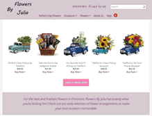 Tablet Screenshot of flowersbyjuliaprinceton.com